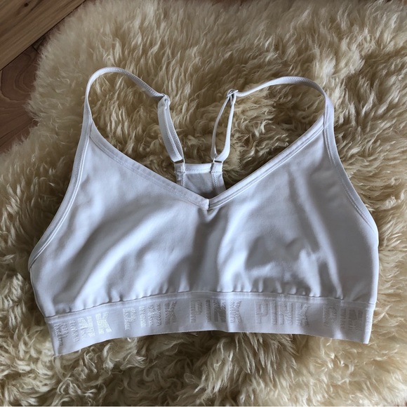 White PINK Sports Bra - Picture 5 of 7